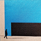 Embroidery design-Blue Cotton Canvas Crossbody Bag - RIMALINUM