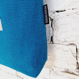 Handmade Blue Cotton Canvas Crossbody Bag - RIMALINUM
