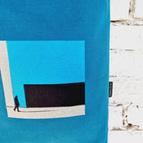Handmade Blue Cotton Canvas Crossbody Bag - RIMALINUM