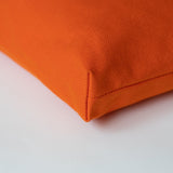 Orange Cotton Canvas Tote Bag with Daffodil Design and Leather Handles - RIMALINUM