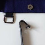 Purple Canvas Tote Bag with Daffodil Embroidery, Double Lining and Interior Pockets - RIMALINUM