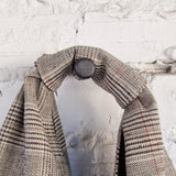 Rimalinum Plaid Hobo Bag – Handmade Fabric Shoulder Bag with Embroidered Accent - RIMALINUM