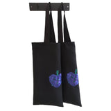 Extra Large Shoulder Bag Blue Poppy Flower Embroidery | Spacious and Durable - RIMALINUM