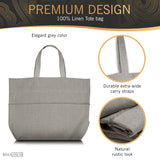 Oversized Linen Tote Bag | Natural Rustic Look | Stylish and Spacious - RIMALINUM
