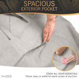 Oversized Linen Tote Bag | Natural Rustic Look | Stylish and Spacious - RIMALINUM