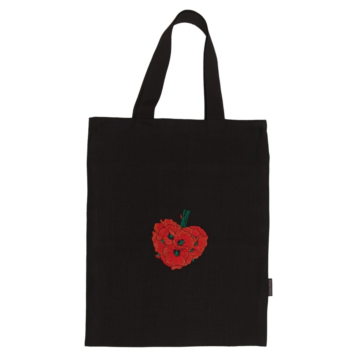 Shoulder Bag Featuring Poppy Flower Embroidered Motif | Durable and Stylish Travel Accessory - RIMALINUM