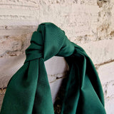 Close-up of the knotted handle inspired by Japanese knot bag design. Comfortable grip and strong, sculptural detail.