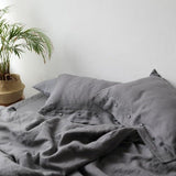 Contemporary Linen Duvet Cover with Button Closure "Beatrice" | Hypoallergenic, Anti - Bacterial And Antistatic - RIMALINUM