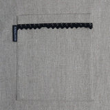 COOKING WITH LOVE Natural Linen Waist Apron | Large Side Pocket with Laces | Kitchen Utensils Ebroidery - RIMALINUM