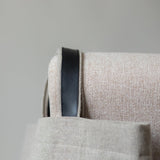 Handmade Natural Linen Bag Adorned with Minimalist Poppy Flowers and SUMMER LOVE LIFE Inscription - RIMALINUM
