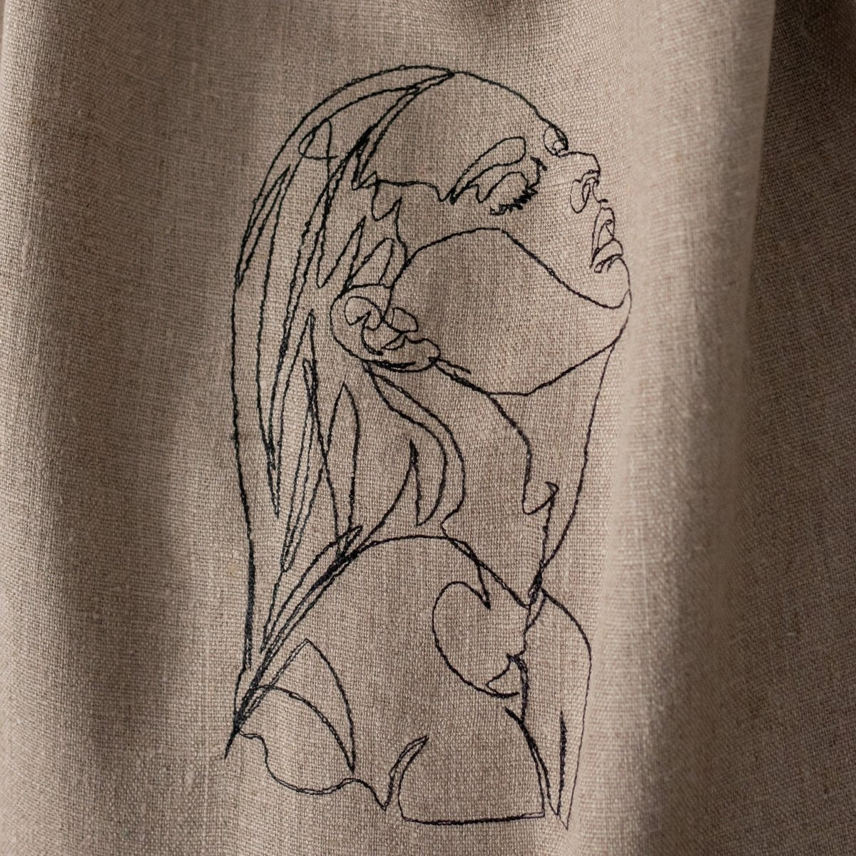 Natural Linen Bag with Jute Rope Handle - RIMALINUM