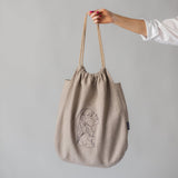 Natural Linen Bag with Jute Rope Handle - RIMALINUM