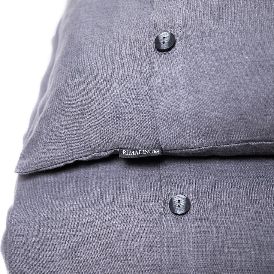 Natural Linen Duvet Cover "Karolina" Envelope Closure with Buttons | Anti - Bacterial And Hypoallergenic - RIMALINUM