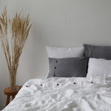 Natural Linen Duvet Cover "Karolina" Envelope Closure with Buttons | Anti - Bacterial And Hypoallergenic - RIMALINUM