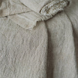 Authentic Unbleached Linen Hand & Bath Towel Set with Fringes - RIMALINUM