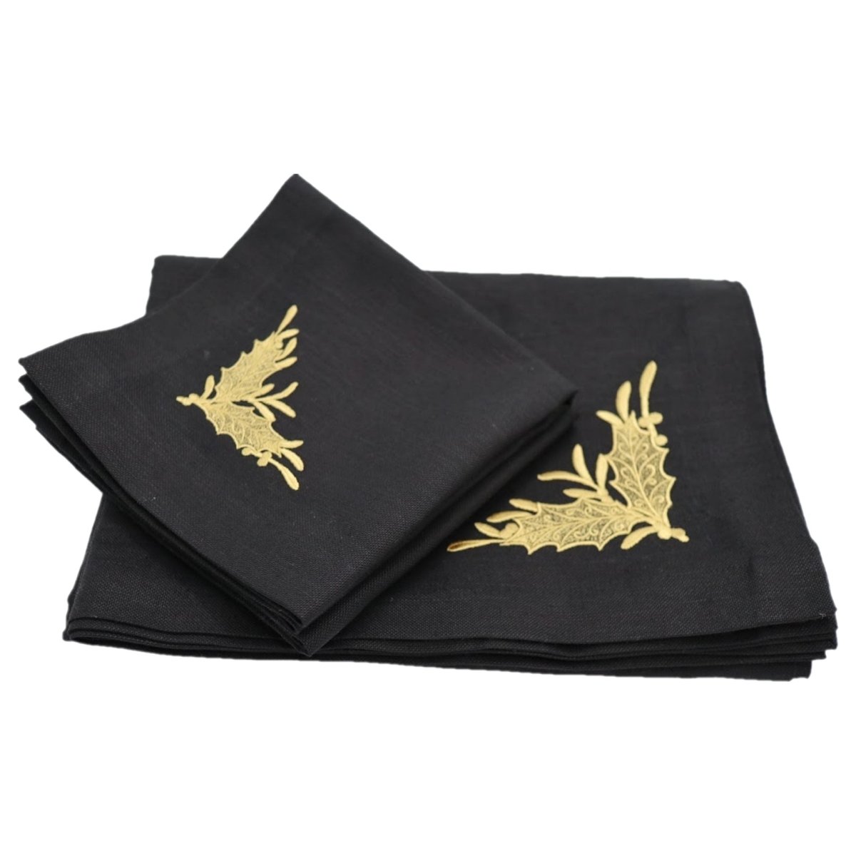 Christmas 2025 Exclusive Black Linen Tablecloth - RIMALINUM