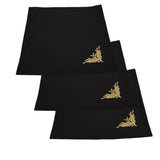 Christmas Mistletoe Black Cloth Napkin | Sets of 2, 4 or 6 - RIMALINUM
