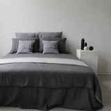 Contemporary Linen Duvet Cover with Button Closure "Beatrice" | Hypoallergenic, Anti - Bacterial And Antistatic - RIMALINUM