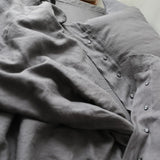 Contemporary Linen Duvet Cover with Button Closure "Beatrice" | Hypoallergenic, Anti - Bacterial And Antistatic - RIMALINUM