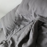 Contemporary Linen Pillowcase With Side Buttons "Beatrice" | Hypoallergenic & Anti - Bacteria - RIMALINUM