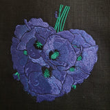 Extra Large Shoulder Bag Blue Poppy Flower Embroidery | Spacious and Durable - RIMALINUM