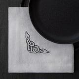 Linen Napkin with Celtic Knot Monogram - RIMALINUM