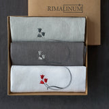 Linen Napkin with Tulip Embroidery - RIMALINUM