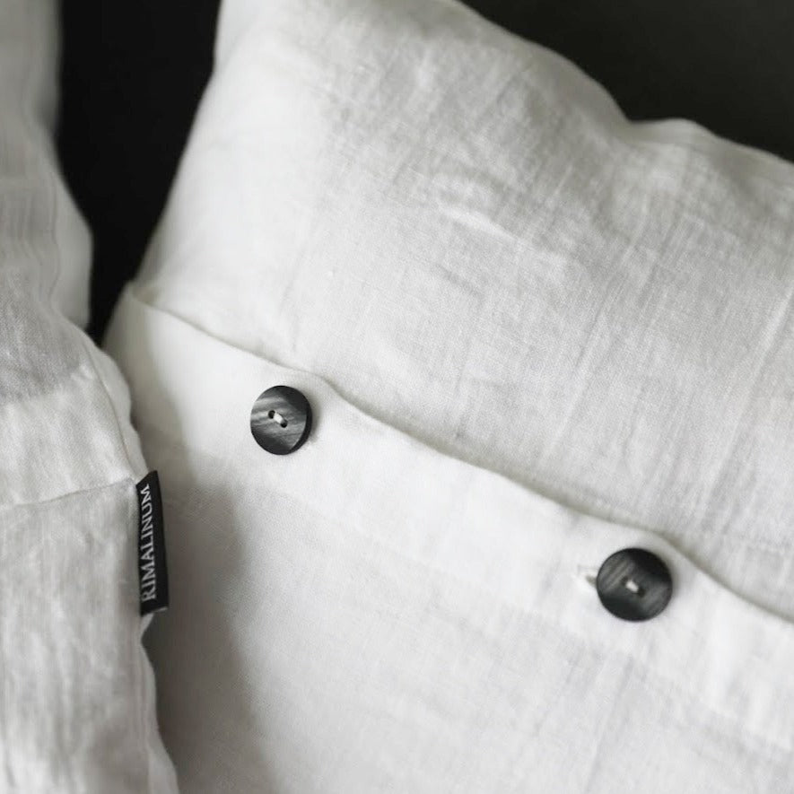 Natural Linen Pillowcase "Karolina" - Envelope Closure With Buttons | Hypoallergenic, Anti - Bacterial and Eco - Friendly - RIMALINUM