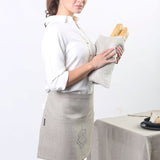 POT OF SOUP Natural Linen Waist Apron with Pockets - RIMALINUM