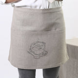 POT OF SOUP Natural Linen Waist Apron with Pockets - RIMALINUM