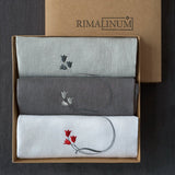 Set of 6 Linen Napkins with our Gorgeous Designs - RIMALINUM