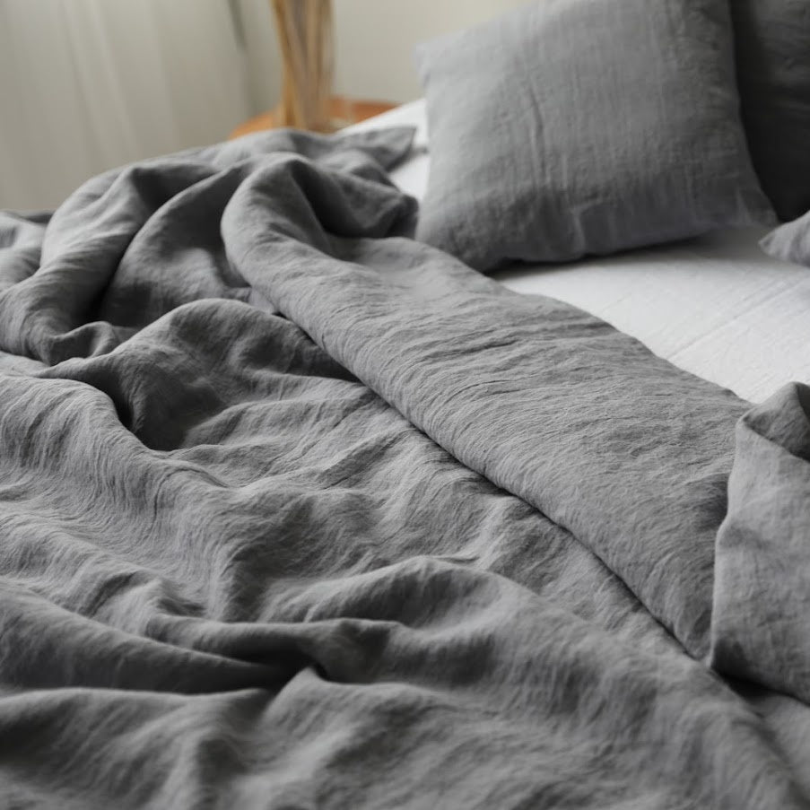 Stone Washed Linen Duvet Cover "Barbora" | Hypoallergenic, Anti - Bacterial And Antistatic - RIMALINUM