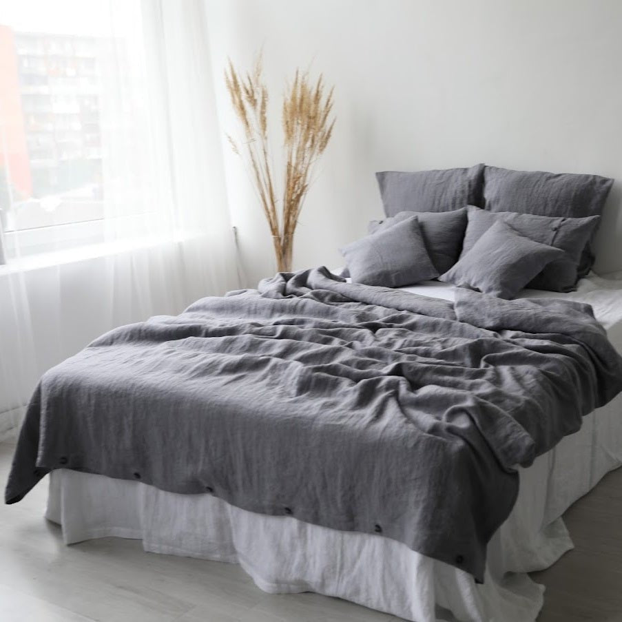 Stone Washed Linen Duvet Cover "Barbora" | Hypoallergenic, Anti - Bacterial And Antistatic - RIMALINUM