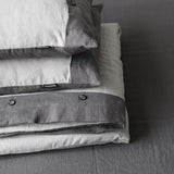 Two - Tone Linen Buttoned - Up Duvet Cover "Donatela" | Multiple EU/UK and USA/CA Sizes | Anti - Bacterial - RIMALINUM