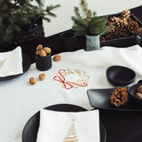 White Linen Christmas Table Runner - RIMALINUM