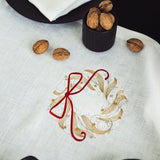 White Linen Christmas Table Runner - RIMALINUM