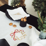 White Linen Christmas Table Runner - RIMALINUM